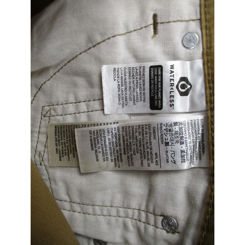 Levi's 541 Athletic Taper Pants Mens 32x34 Tan Khaki Stretch Utility Workwear